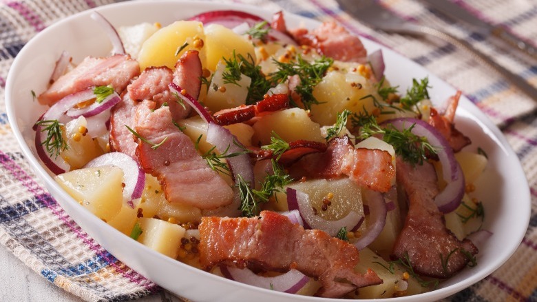 German potato salad with bacon