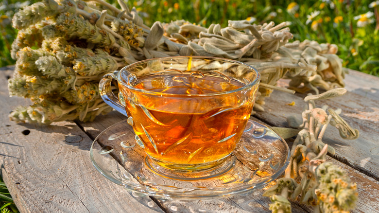 brewed cup of Greek mountain tea