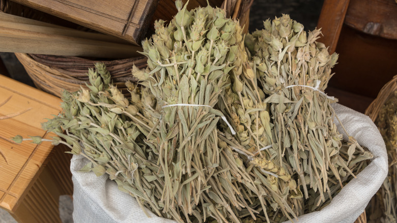 dried greek mountain tea sold at market