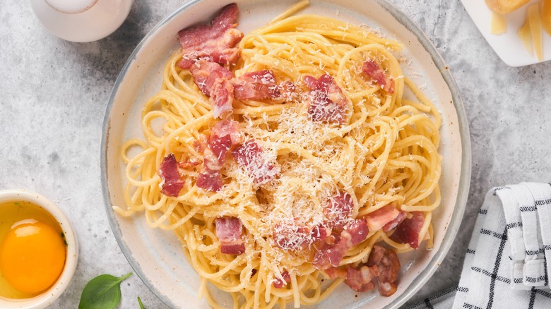 Spaghetti with pancetta