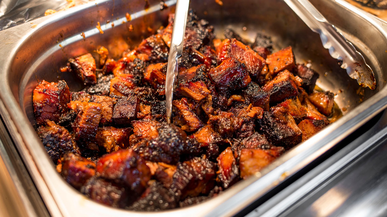 pan of brisket burnt ends