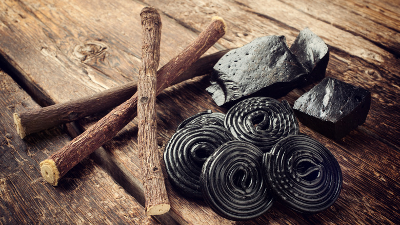 Licorice chunks and sticks