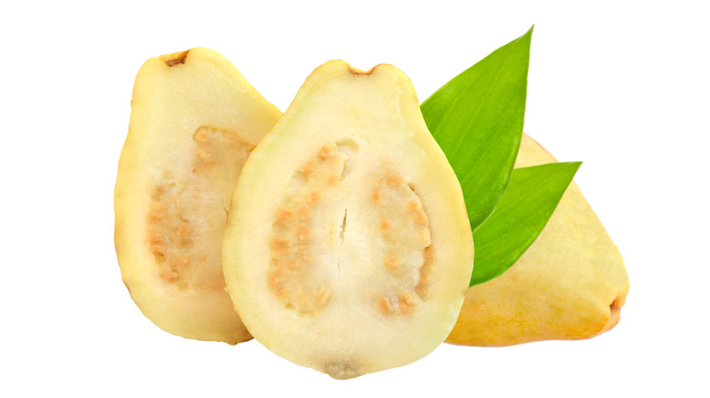 mexican cream guavas sliced open