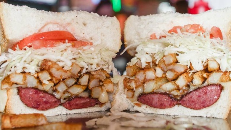 Split Primanti sandwich