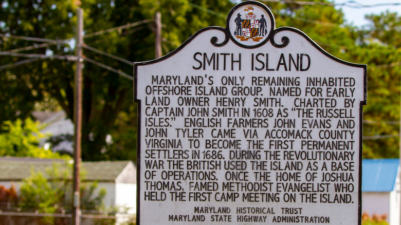 historical marker Smith Island, Maryland