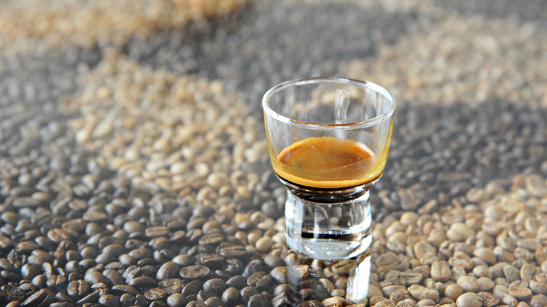 ristretto shot in glass