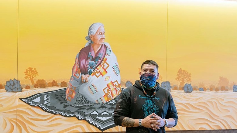 Artist Daniel Josley Navajo mural