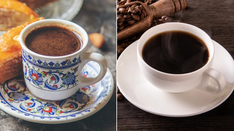 Turkish coffee with baklava