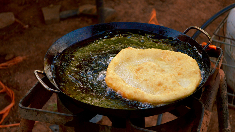 fry bread in oil