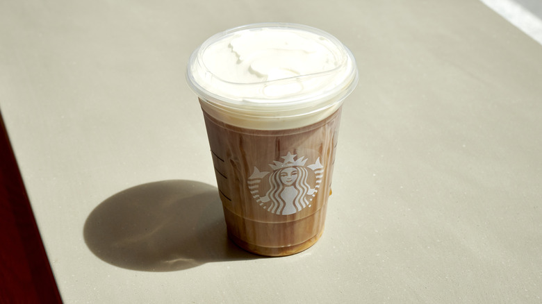 starbucks coffee drink with cold foam