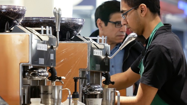 starbucks barista working