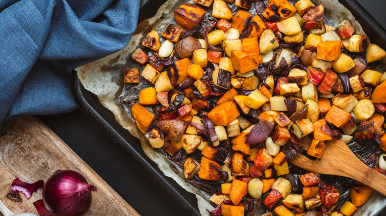 Roasted root vegetables 