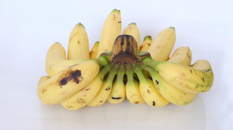 Banana bunch on table