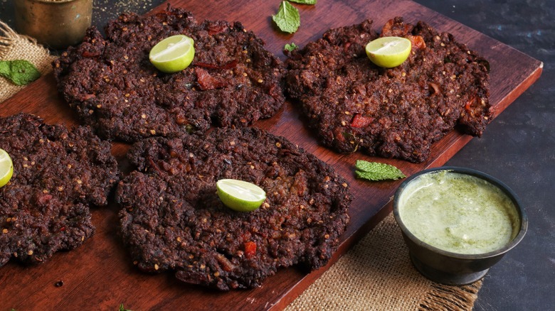 Chapli kabab on plate