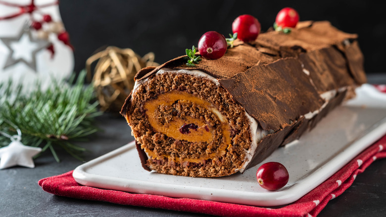 Buche de Noel yule log cake