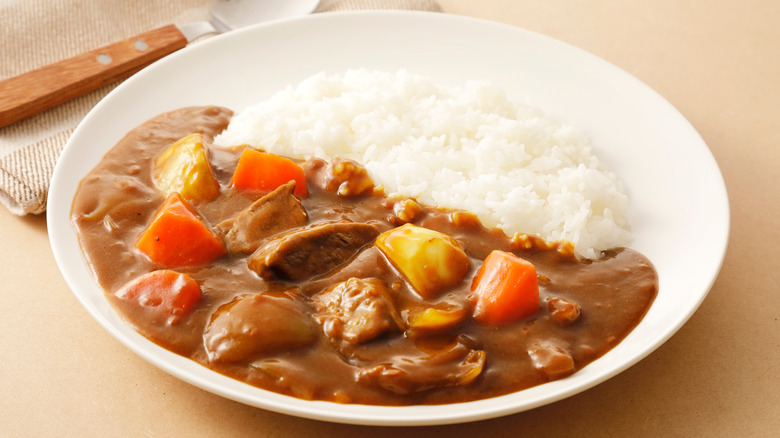 Japanese curry with rice