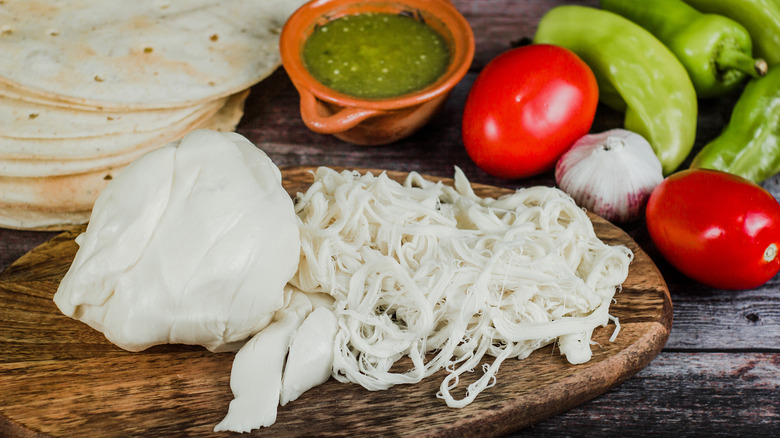 shredded Oaxacan cheese