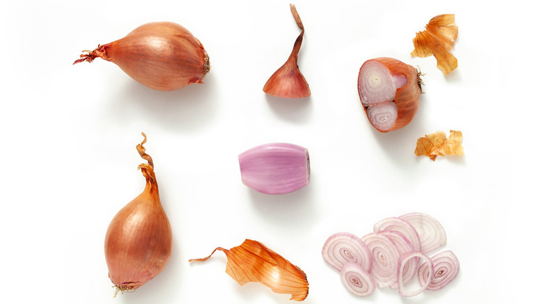 cut up shallot