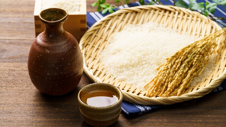 sake in traditional vessel