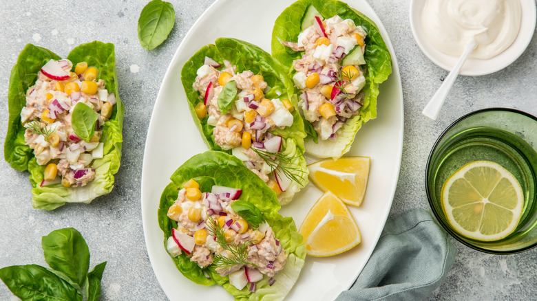 Tuna salad lettuce wraps