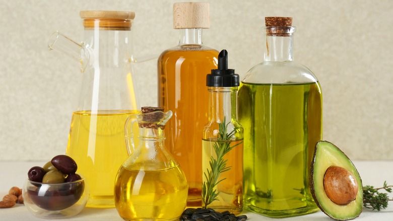 collection of cooking oils