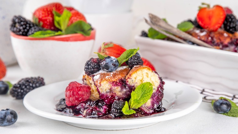 cobbler with various berries