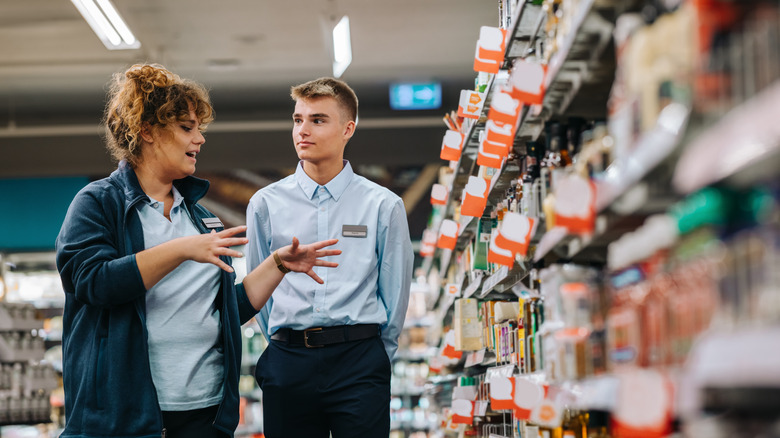 Grocery store employees