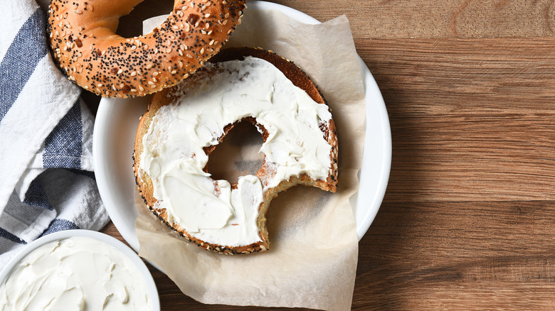 Bagel and cream cheese