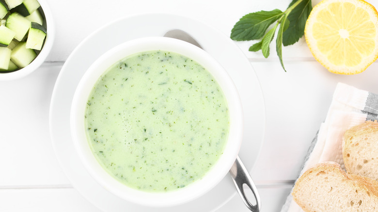 Cucumber buttermilk soup