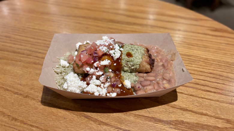 Chicken Tamale served Christmas-style