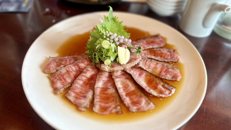 Wagyu Tataki and sauce