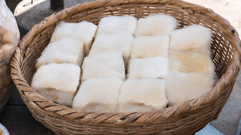 close up of hairy tofu