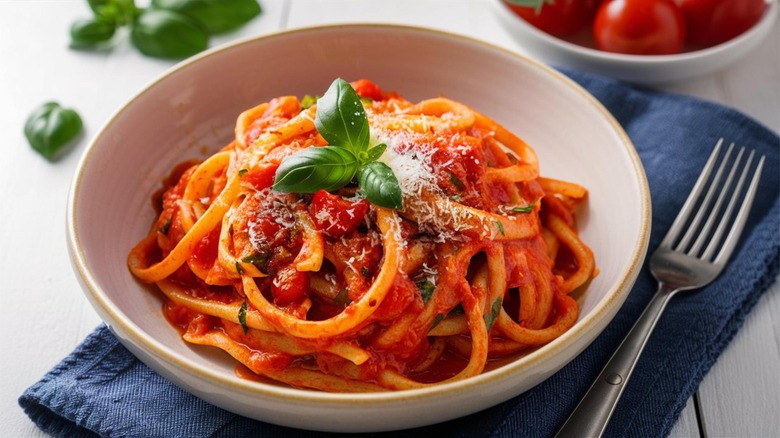 bowl of pasta pomodoro