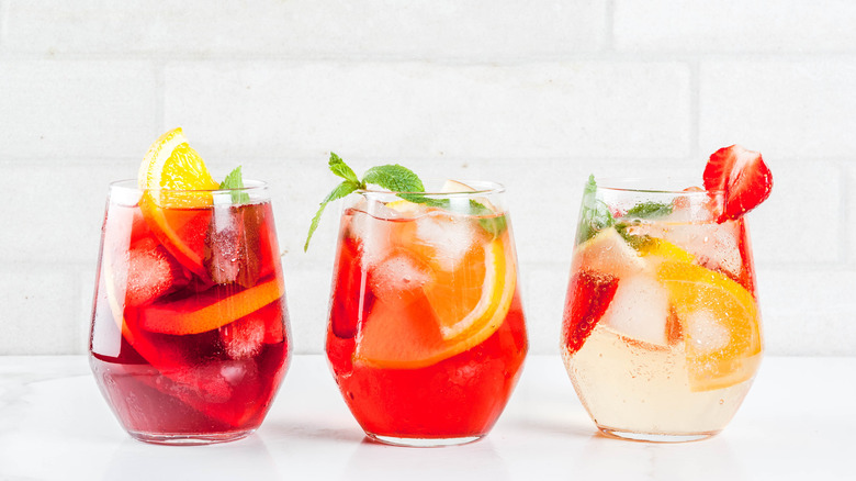 Three sangria types 