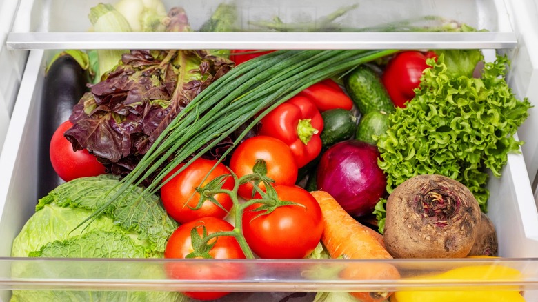 Vegetable in refrigerator