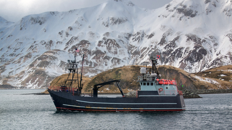 Fishing boat in waters off the coast of Alaska 