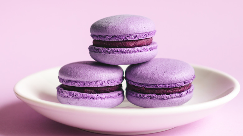 purple macarons