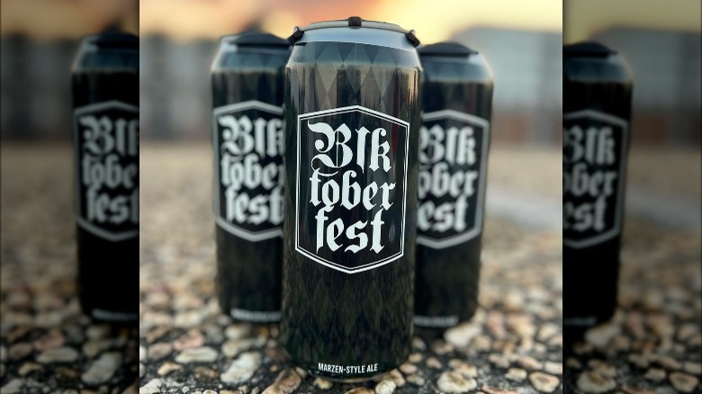 Blacktoberfest ale in cans