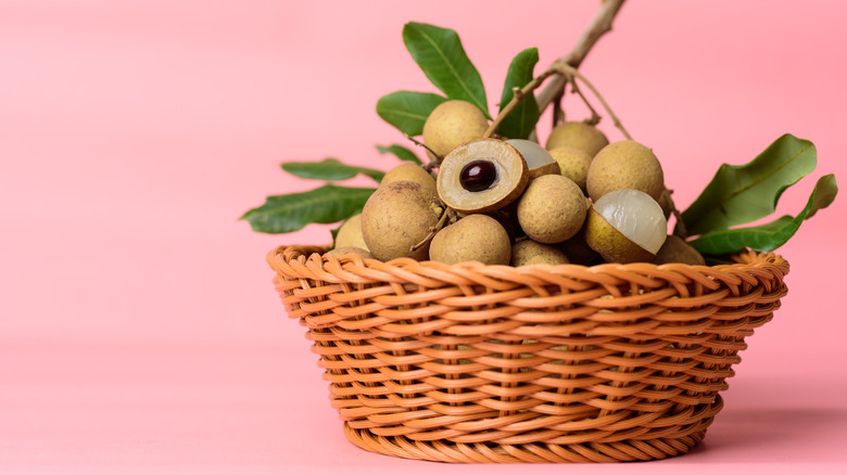 longan fruit in basket