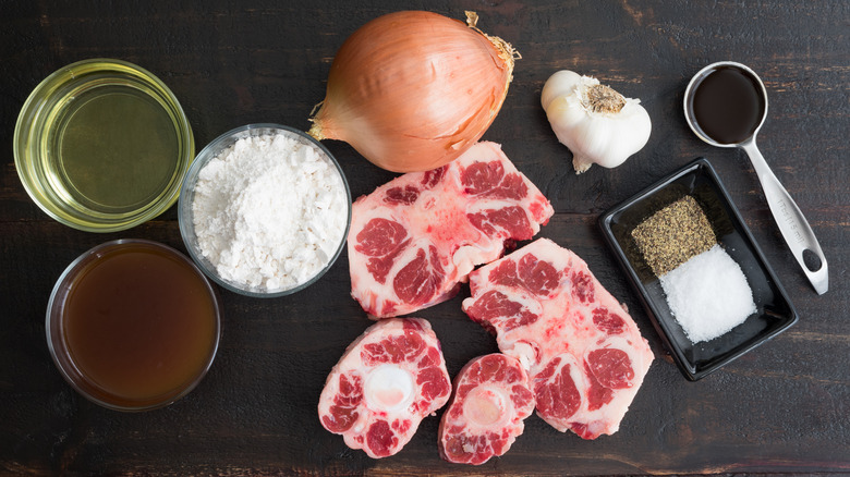 ingredients for oxtail stew