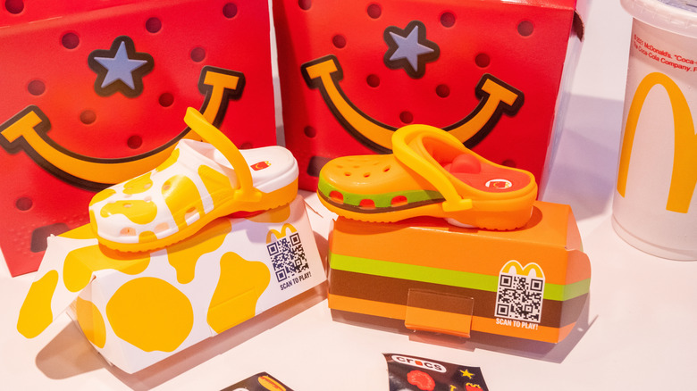 Crocs and McDonald's co-branded Happy Meal prize.