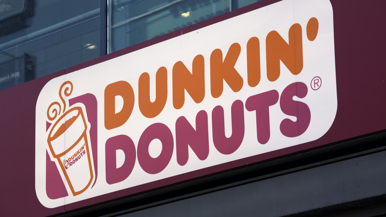 large dunkin' donuts sign