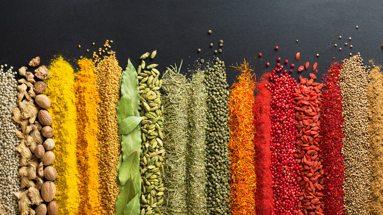 A blend of colorful seasonings.