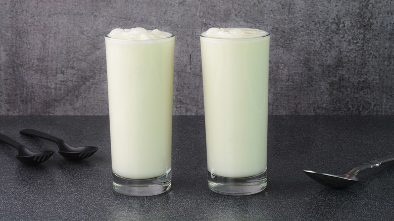 Two glasses of buttermilk