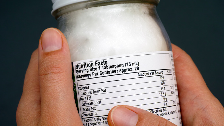 jar with nutrition label