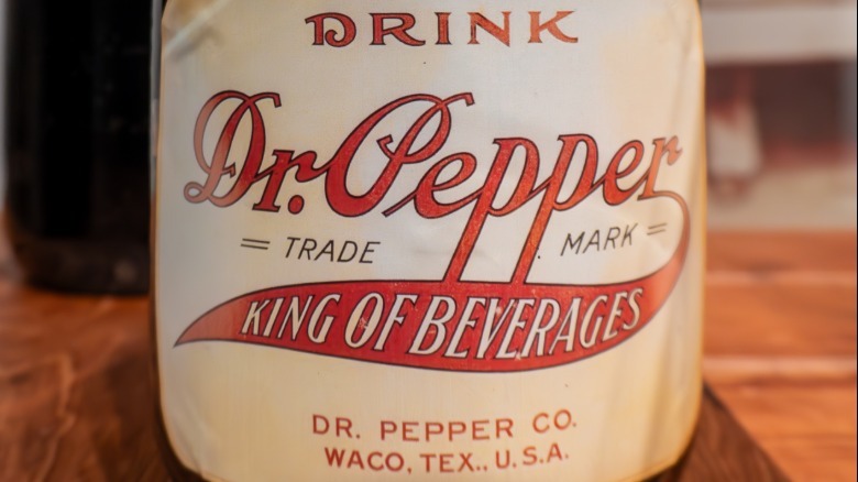 Vintage Dr Pepper bottle label