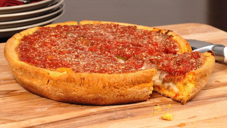 Chicago deep dish pizza