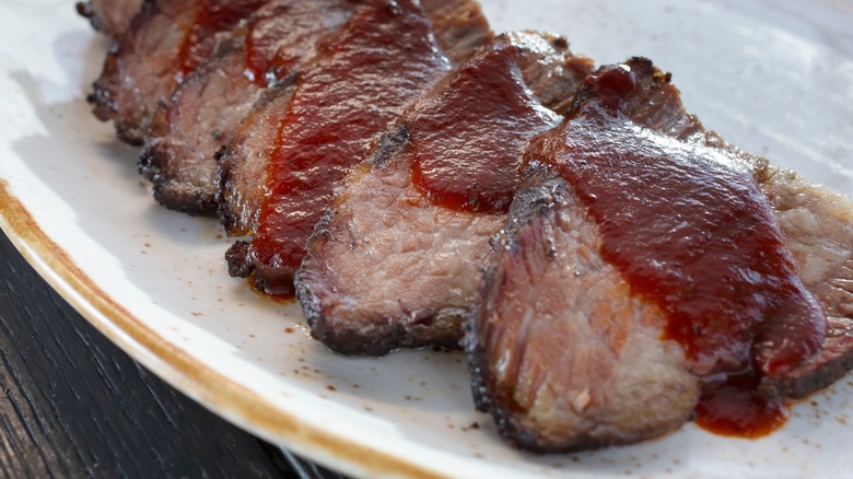 Sliced tri-tip steak