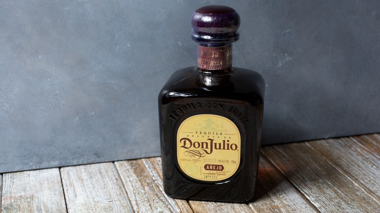 A bottle of Don Julio añejo tequila