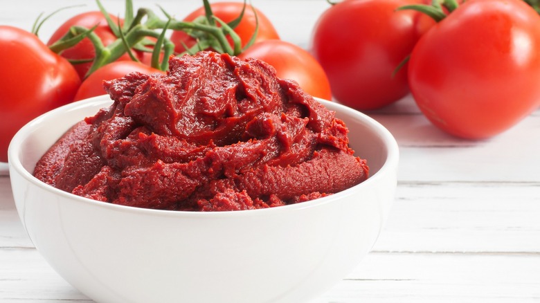 tomato paste and fresh tomatoes